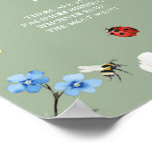 Affiche de chasse à la tétine Lovebug Wildflower (Coin)