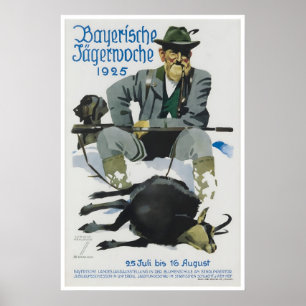 Affiche de chasse allemande vintage pour la maison
