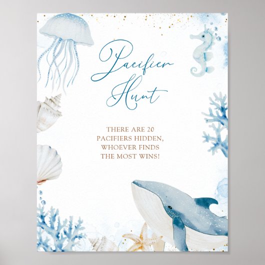 Affiche de chasse de l'été Ocean Bleu Vous Bientôt (Devant)