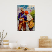 Affiche de chasse de man cave Art de pêche Impress (Cuisine)