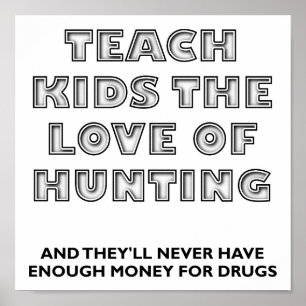 Affiche de chasse drôle pour enfants