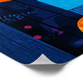 Affiche de chat à géométrie expressionniste – Art  (Coin)