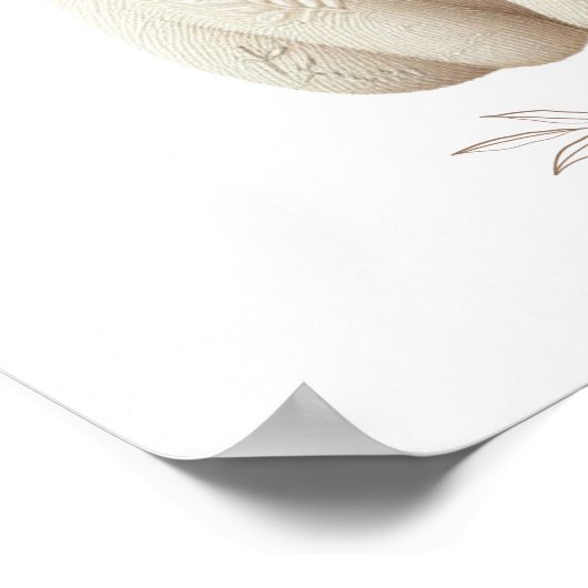 Affiche de chat brodée style boho beige crémeux  (Coin)