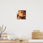 Affiche de chat de lecture cosy (Cuisine)