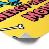 Affiche de chat drôle - Chat de dessin animé porta (Coin)