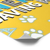 Affiche de chat drôle, chat de dessin animé portan (Coin)