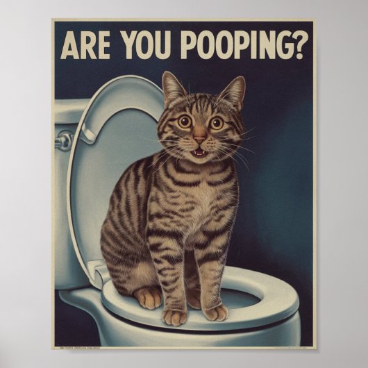 Affiche de chat drôle | Êtes-vous en train de fair (Devant)