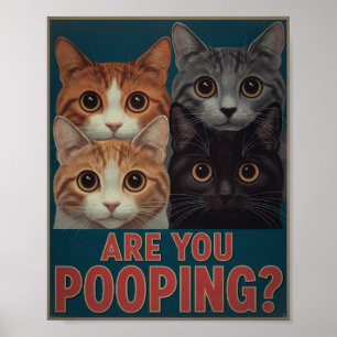 Affiche de chat drôle Êtes-vous en train de fair