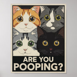 Affiche de chat drôle Êtes-vous en train de fair