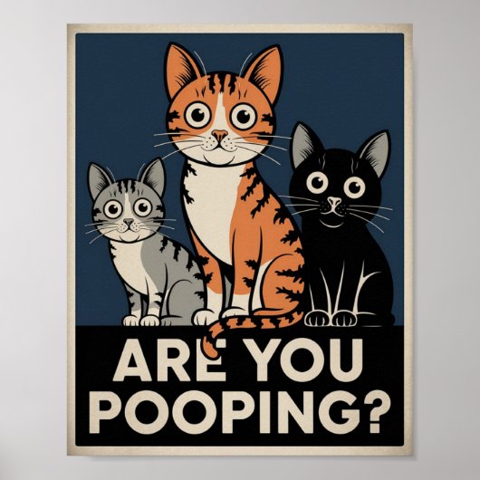 Affiche de chat drôle | Êtes-vous en train de fair (Devant)