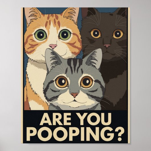 Affiche de chat drôle | Êtes-vous en train de fair (Devant)