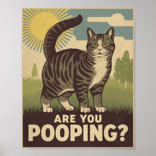 Affiche de chat drôle | Êtes-vous en train de fair (Devant)