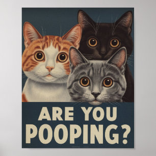 Affiche de chat drôle Êtes-vous en train de fair