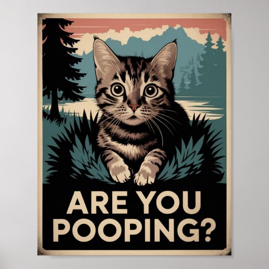Affiche de chat drôle | Êtes-vous en train de fair (Devant)