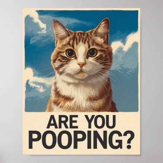 Affiche de chat drôle | Êtes-vous en train de fair (Devant)