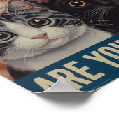 Affiche de chat drôle | Êtes-vous en train de fair (Coin)
