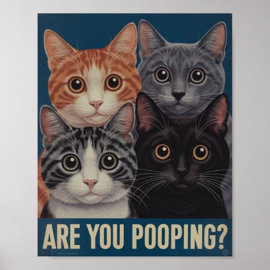 Affiche de chat drôle | Êtes-vous en train de fair (Devant)