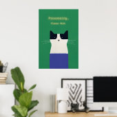 Affiche de chat drôle 'Traitement' Impression d'ar (Bureau à domicile)
