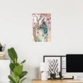 Affiche de chat en sorcière d'automne (Bureau à domicile)