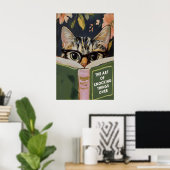 Affiche de chat excentrique lisant une affiche de (Bureau à domicile)
