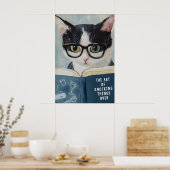 Affiche de chat humoristique lisant une affiche de (Cuisine)