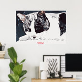 Affiche de chat Meeow (Bureau à domicile)