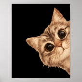 Affiche de chat mignon qui regarde avec de grands  (Devant)