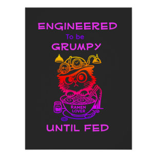 Affiche de chat Ramen Steampunk