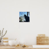 Affiche de chat regardant par la fenêtre (Cuisine)