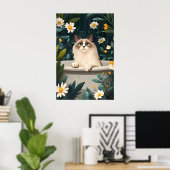 Affiche de chat roux dans une baignoire, Affiche d (Bureau à domicile)
