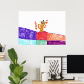 Affiche de chat sur la piste de danse (Semi-brilla (Bureau à domicile)