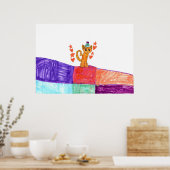 Affiche de chat sur la piste de danse (Semi-brilla (Cuisine)