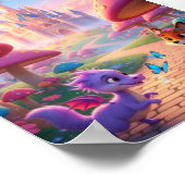 Affiche de château de conte de fée arc-en-ciel fan (Coin)