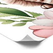 Affiche de chaton adorable et fleurs de printemps (Coin)