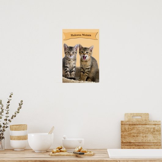 Affiche de chaton Hakuna Matata (Cuisine)