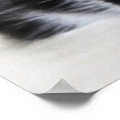 Affiche de chaton pensif noir et blanc (Coin)