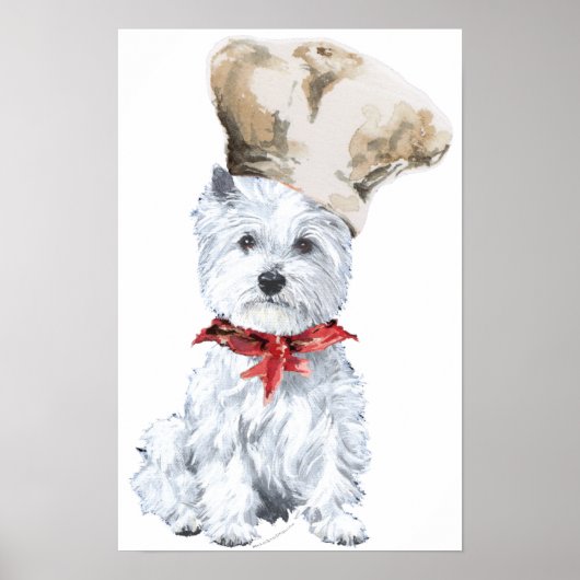 Affiche de Chef Terrier West Highland Blanc (Devant)
