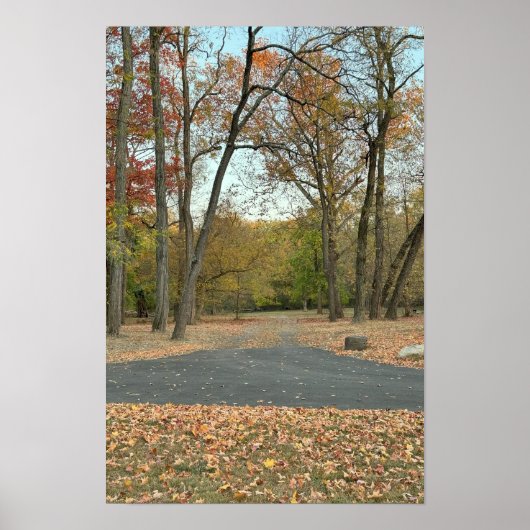 Affiche de chemin d'automne (Devant)