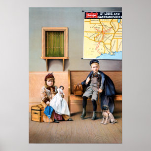 AFFICHE DE CHEMIN DE FER, 1898