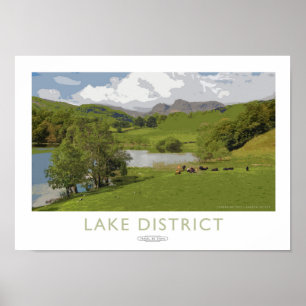 Affiche de chemin de fer de secteur de lac