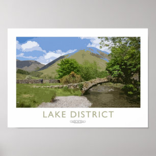 Affiche de chemin de fer de secteur de lac