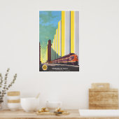 Affiche de chemin de fer Train Art Bern Hill (TR68 (Cuisine)