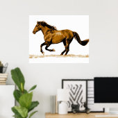 Affiche de Cheval au Galop (Bureau à domicile)