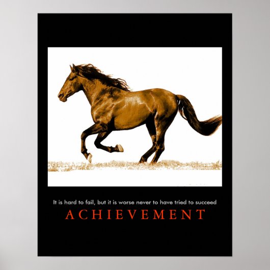 Affiche de Cheval Motivationnel Stylish (Devant)