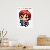 Affiche de chevalier comique Funny Armor Friend po (Cuisine)