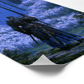 Affiche de Chevalier de Dark Fantasy Bleu (Coin)