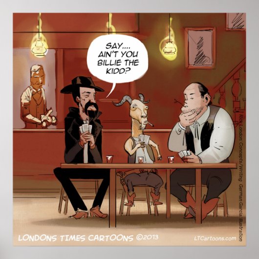 Affiche de chèvre drôle de Billy The Kid? (Devant)