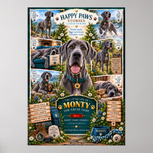 Affiche de chien Danois   La Petite Vie de Monty