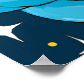 Affiche de chien licorne espace - Animal galactiqu (Coin)