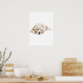 Affiche de chien Retriever doré - Cadeau pour amat (Cuisine)